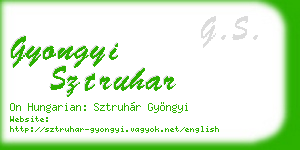 gyongyi sztruhar business card
